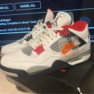 Jordan 4’s “What The” Size 13M. Tried on once, didn’t like them at all.